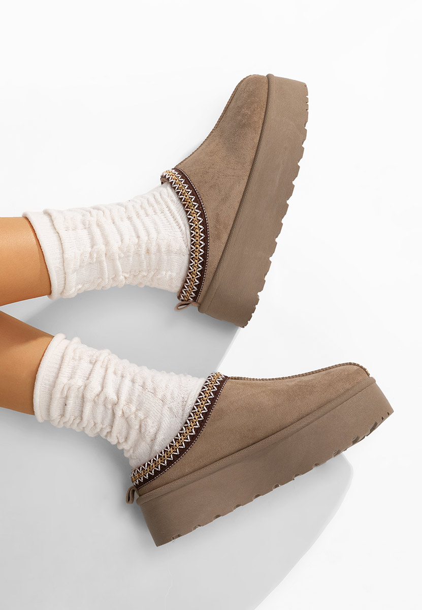 Khaki drewniaki Comfy