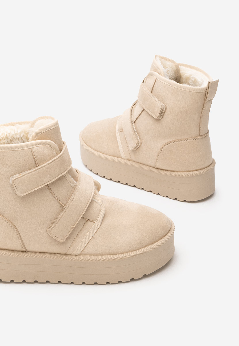 Beżowe botki na platformie Dagmar