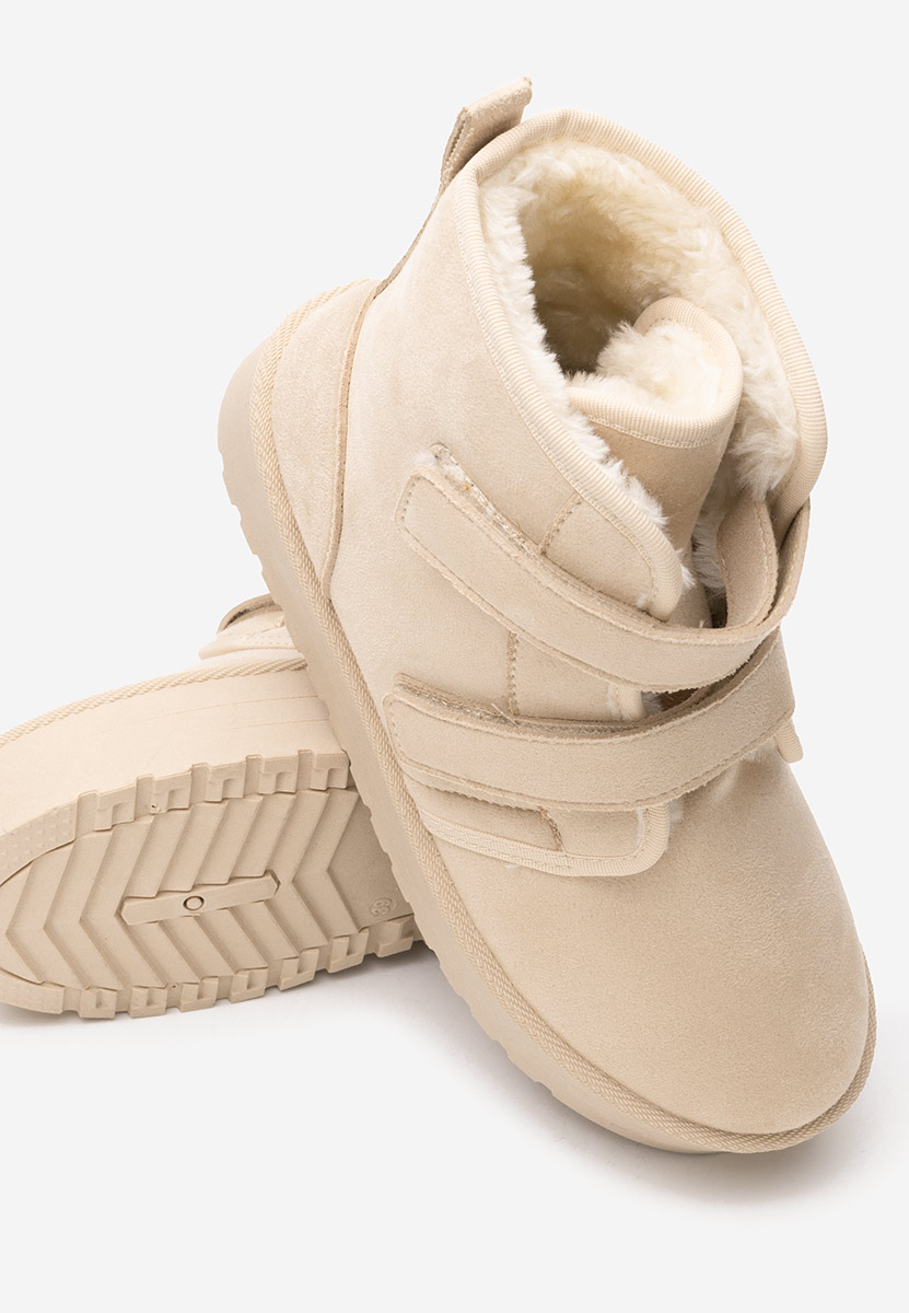 Beżowe botki na platformie Dagmar