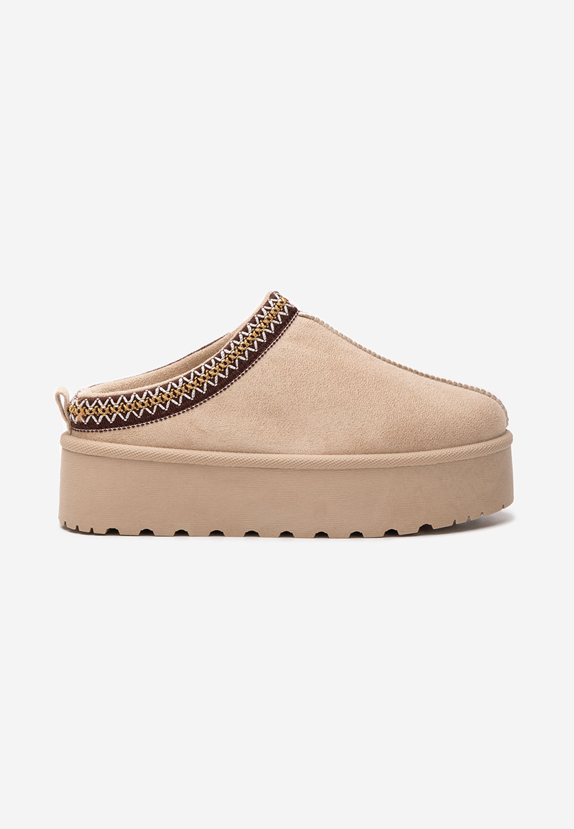 Beżowe drewniaki Comfy