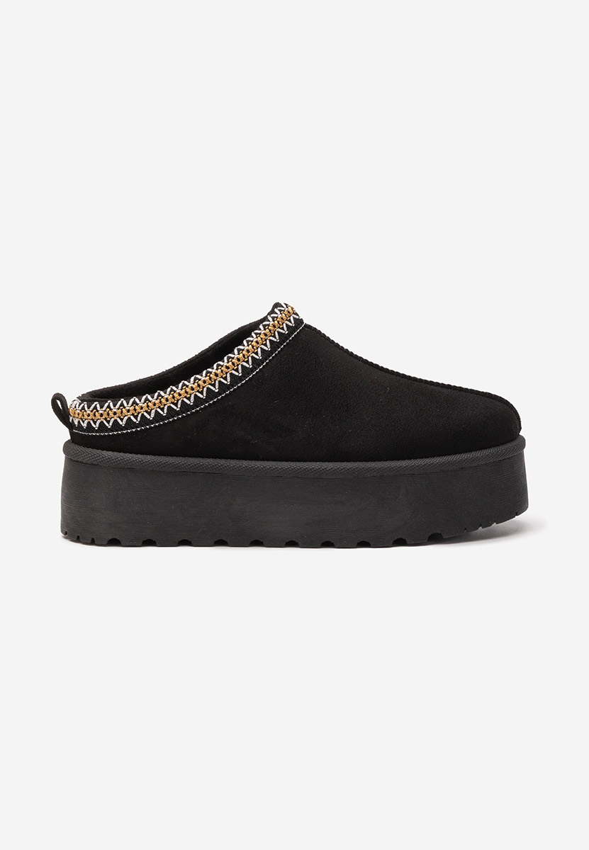 Czarne drewniaki Comfy