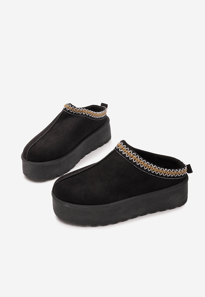 Czarne drewniaki Comfy