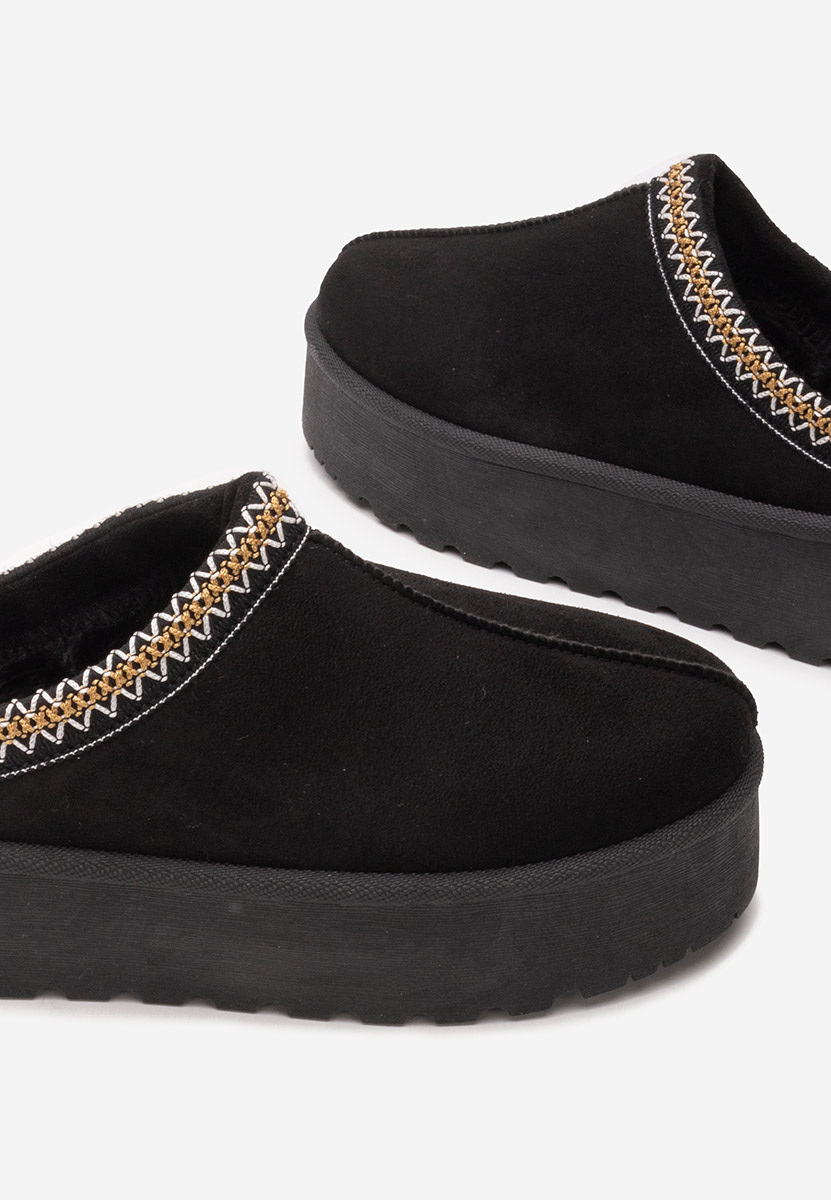 Czarne drewniaki Comfy