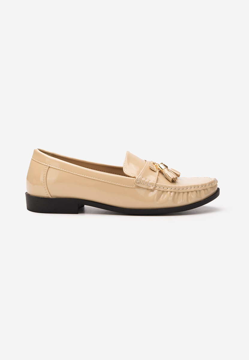 Beżowe loafers damskie Dallas