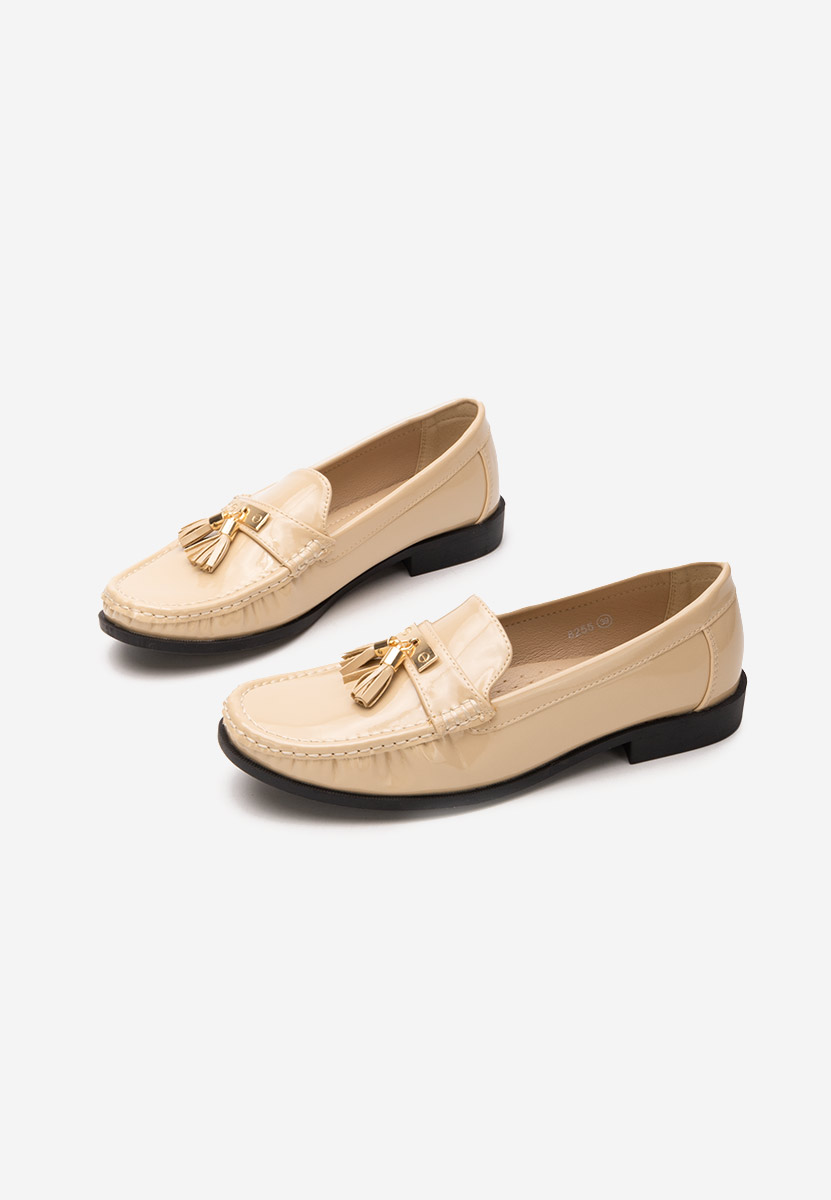 Beżowe loafers damskie Dallas