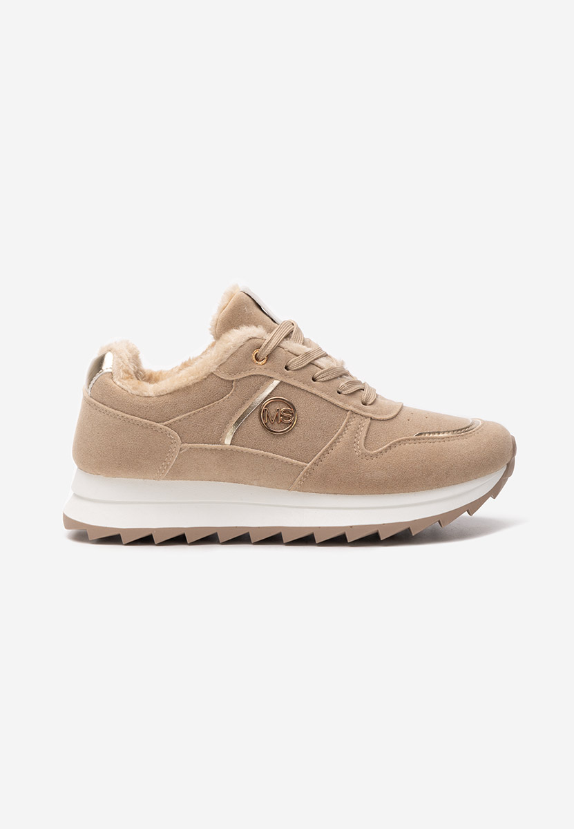 Khaki zimowe sneakersy damskie Carris