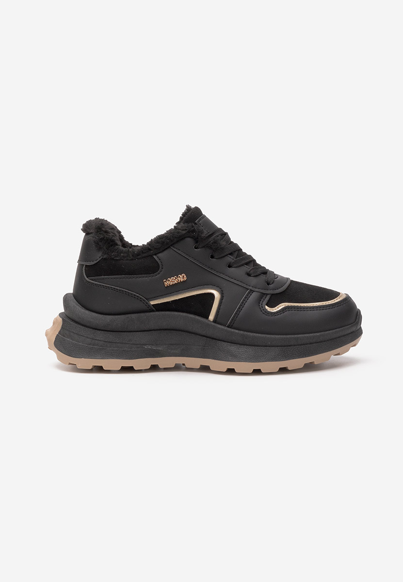 Czarne zimowe sneakersy damskie Azaira