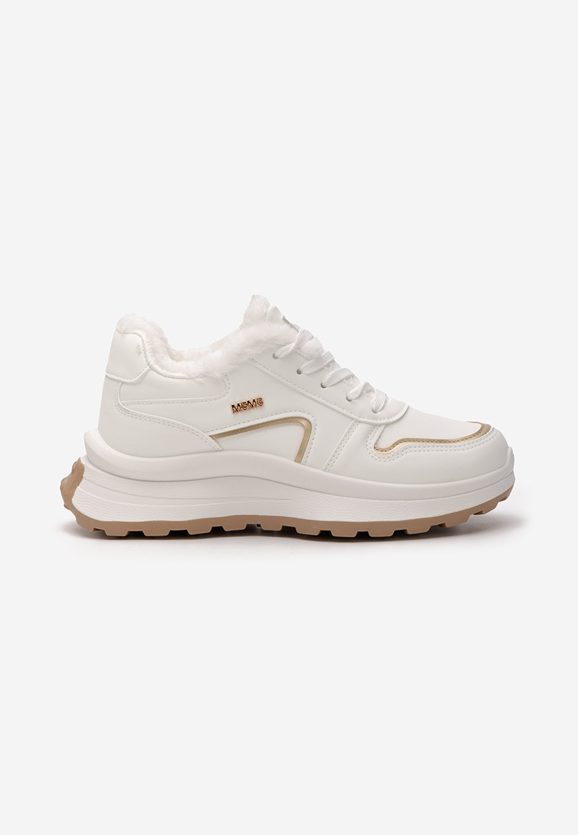 Białe zimowe sneakersy damskie Azaira