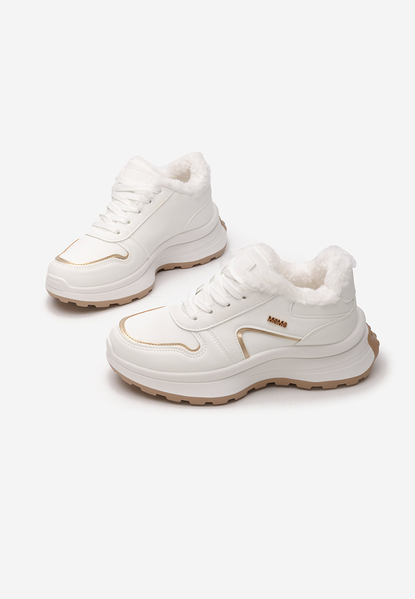 Białe zimowe sneakersy damskie Azaira