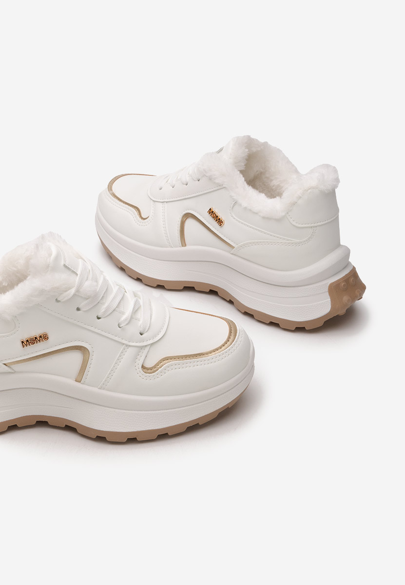 Białe zimowe sneakersy damskie Azaira