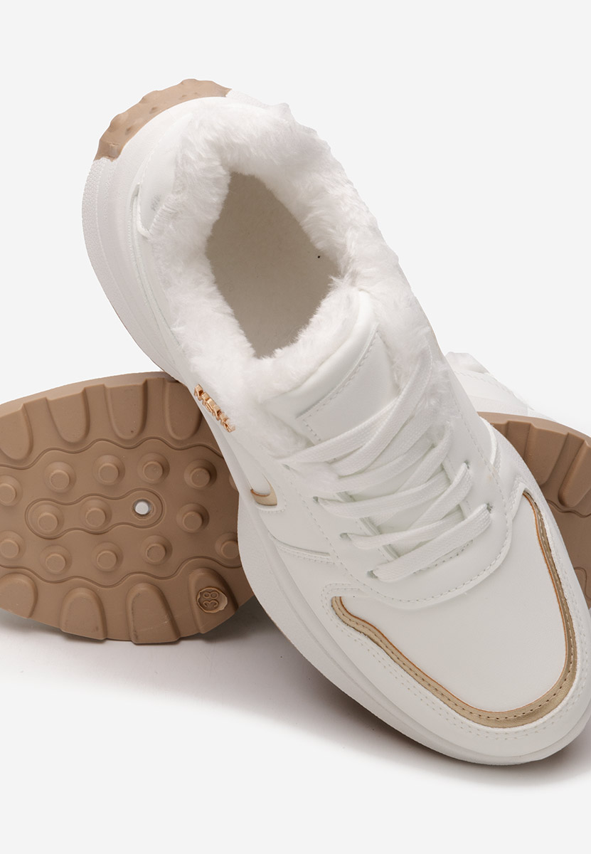 Białe zimowe sneakersy damskie Azaira