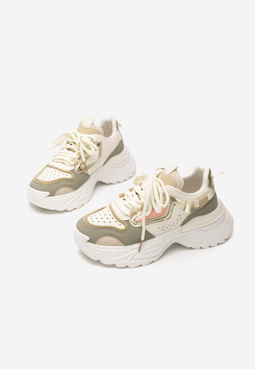 Zielone sneakersy na koturnie Dorathy