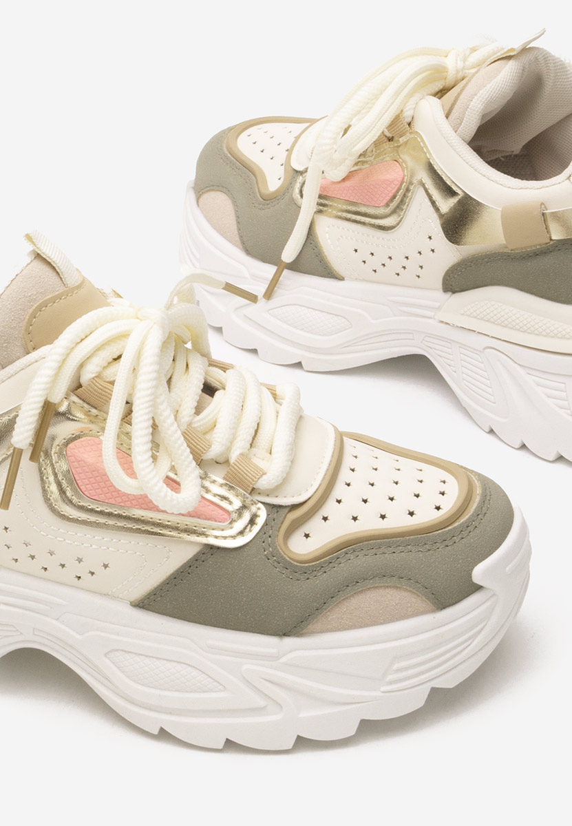 Zielone sneakersy na koturnie Dorathy