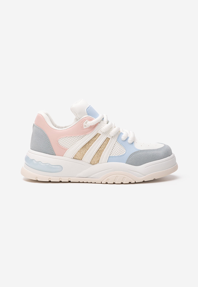 Niebieskie sneakersy na koturnie Marline
