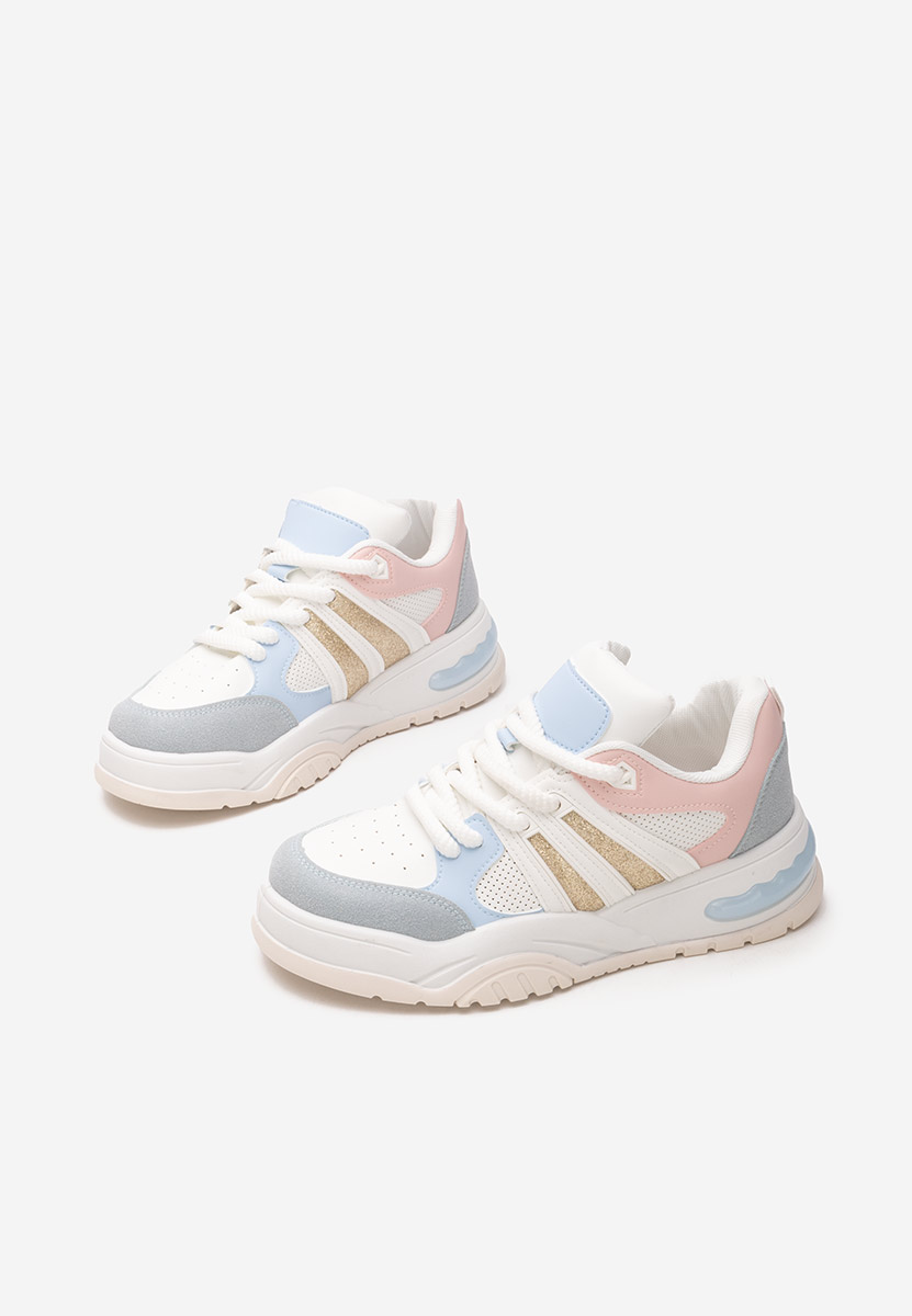 Niebieskie sneakersy na koturnie Marline