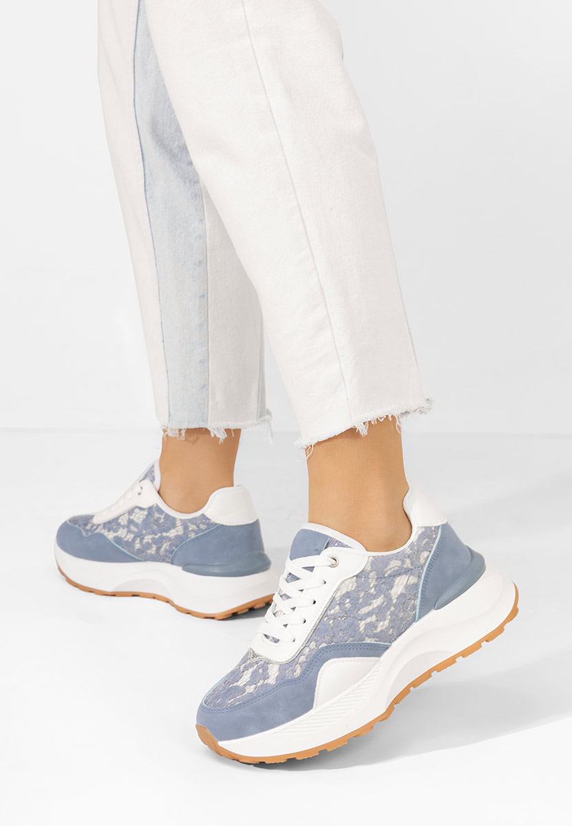 Niebieskie sneakersy damskie Enida