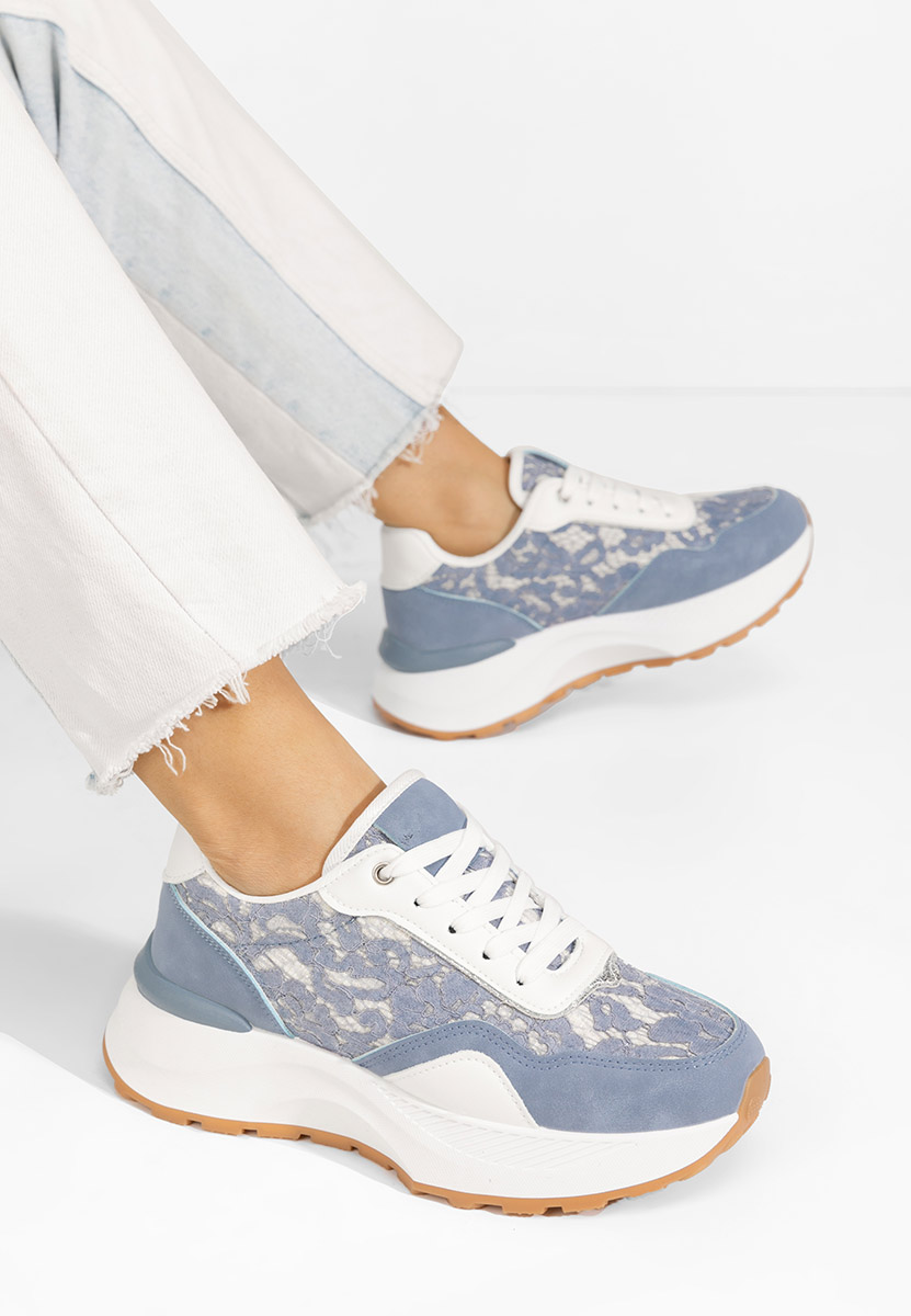 Niebieskie sneakersy damskie Enida