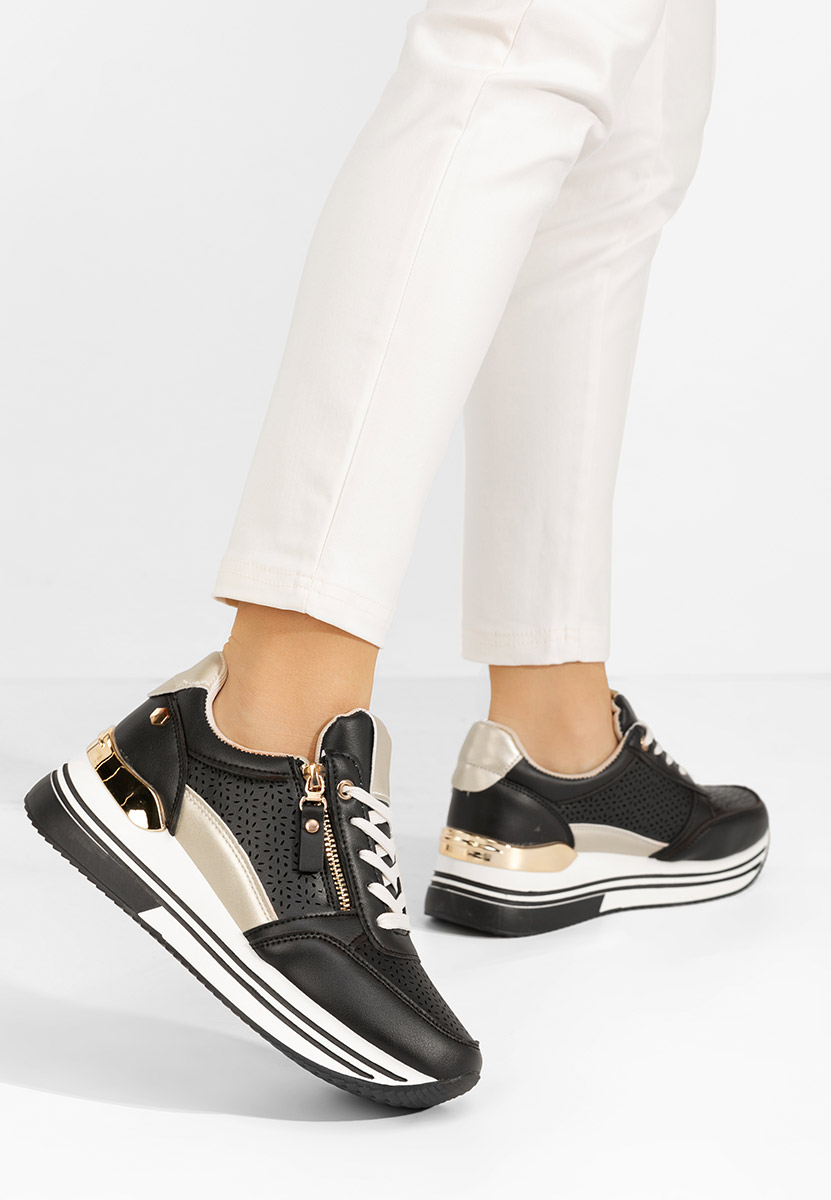 Czarne sneakersy damskie Reita