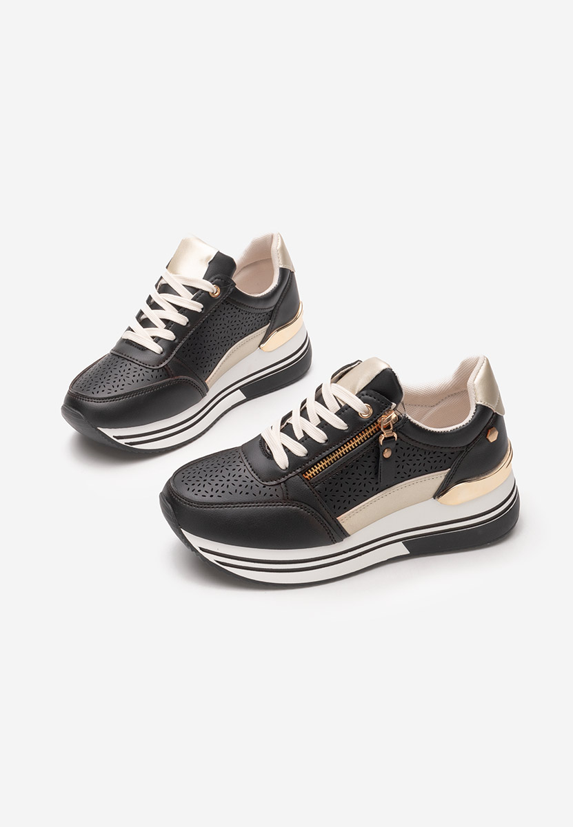 Czarne sneakersy damskie Reita