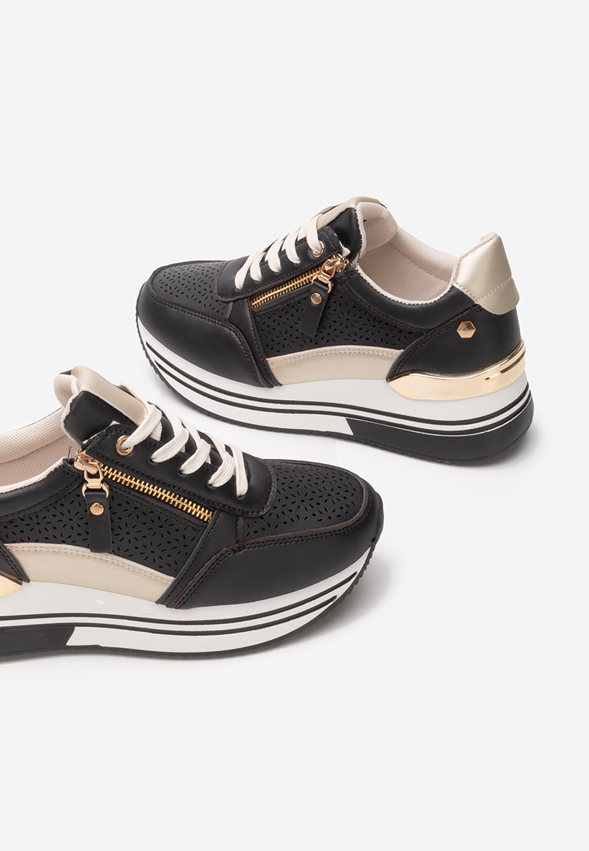 Czarne sneakersy damskie Reita