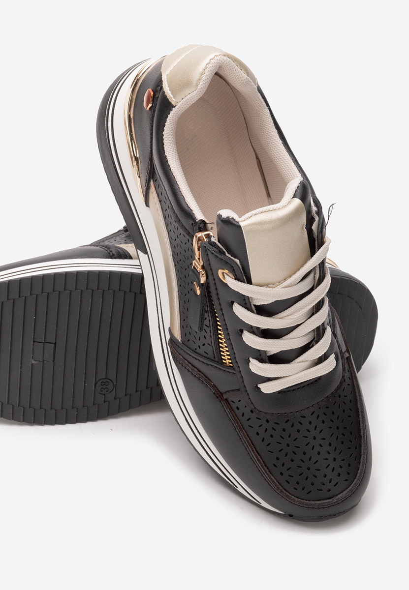 Czarne sneakersy damskie Reita