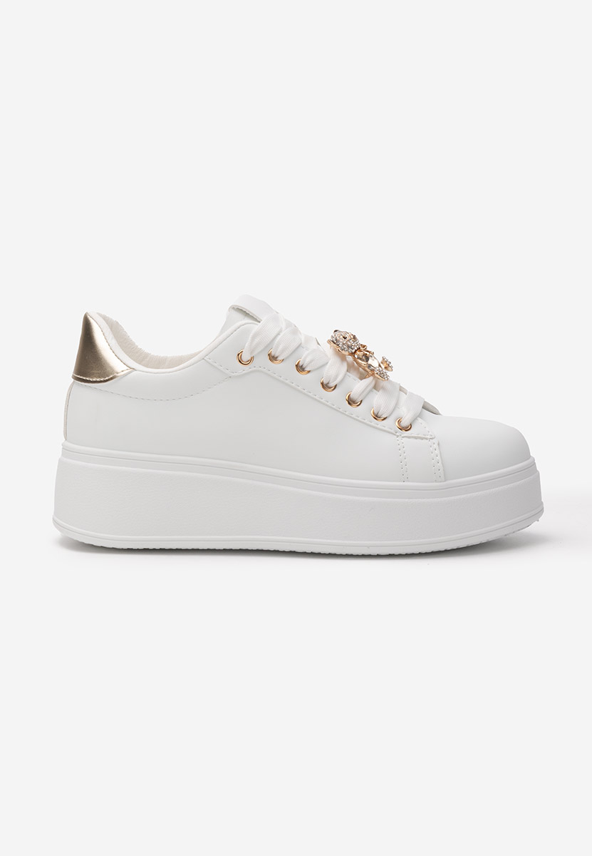 Białe sneakersy na platformie Ralia