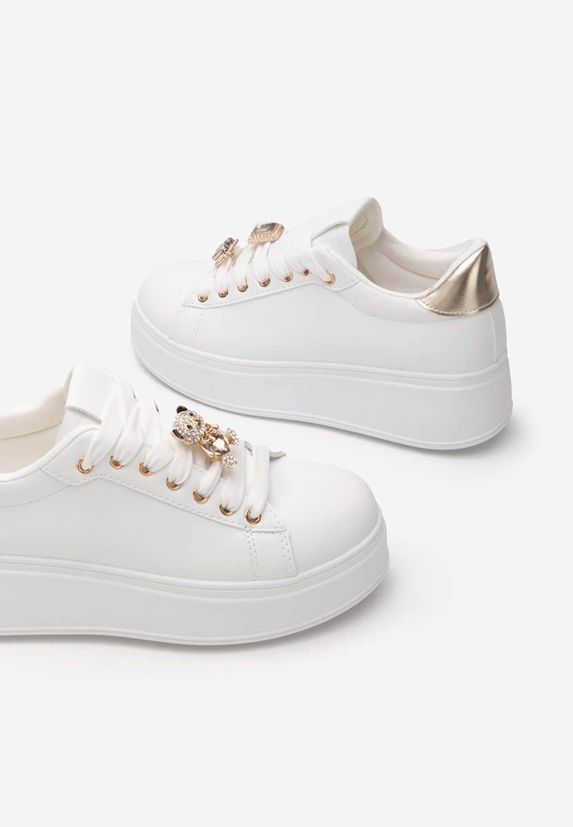 Białe sneakersy na platformie Ralia