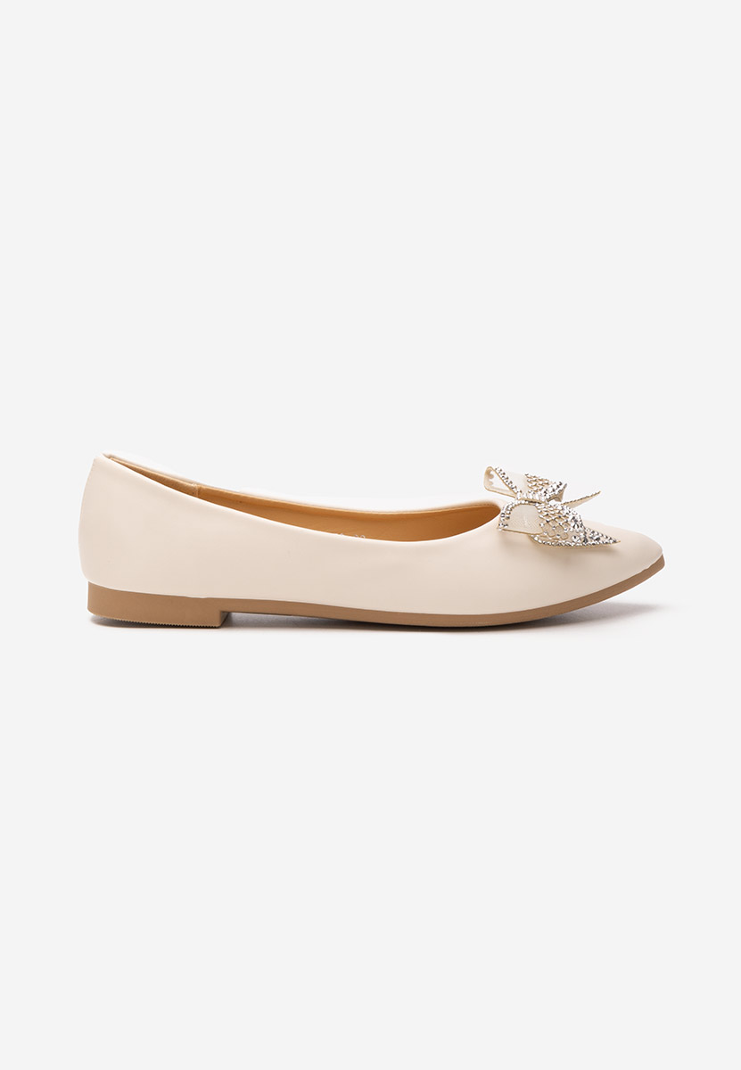 Beżowe baleriny damskie Marva