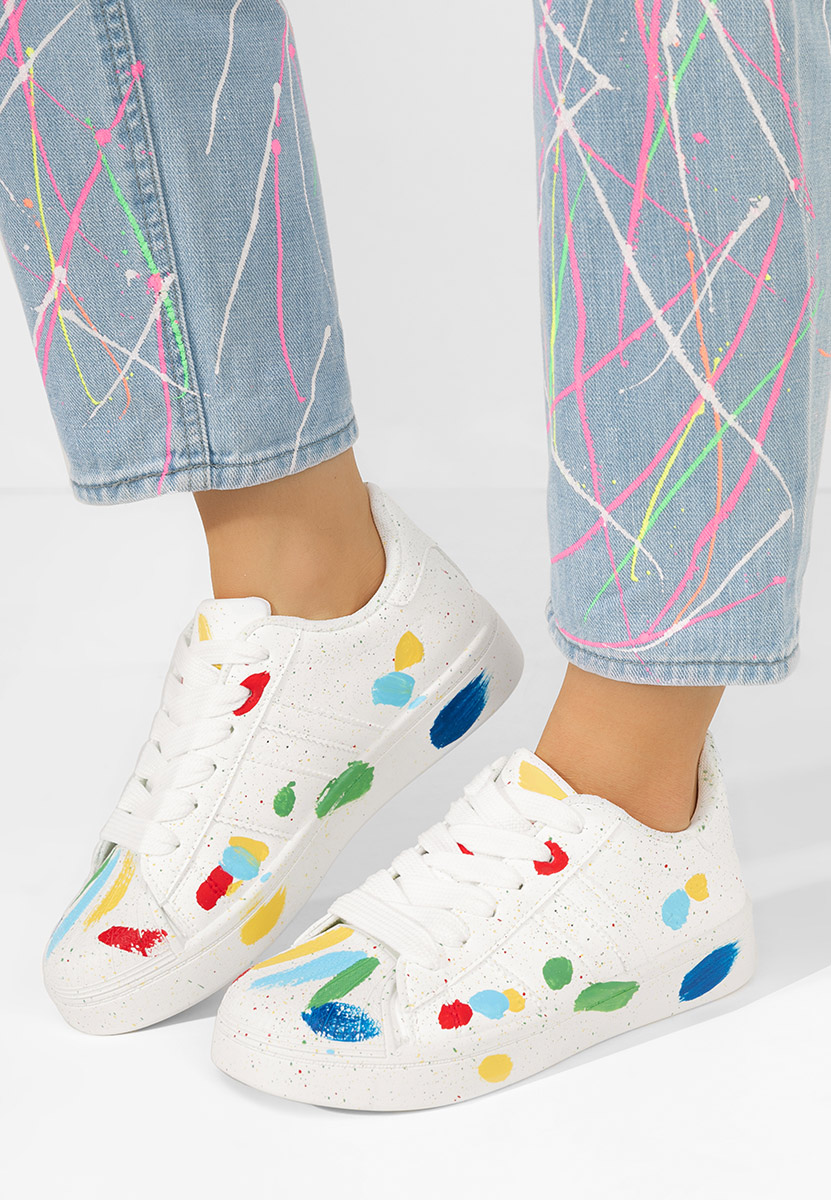 Białe sneakersy damskie Nevara