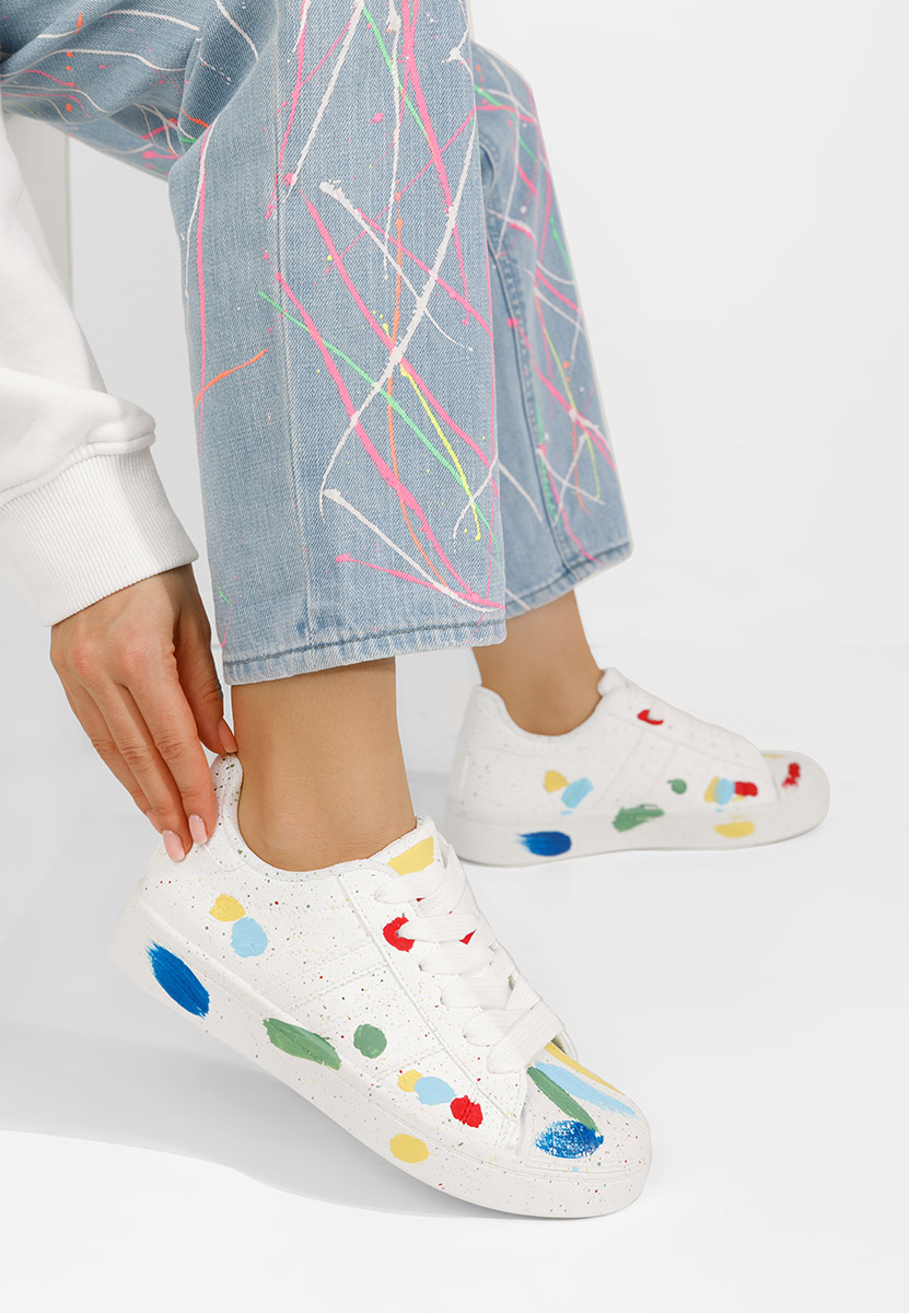Białe sneakersy damskie Nevara