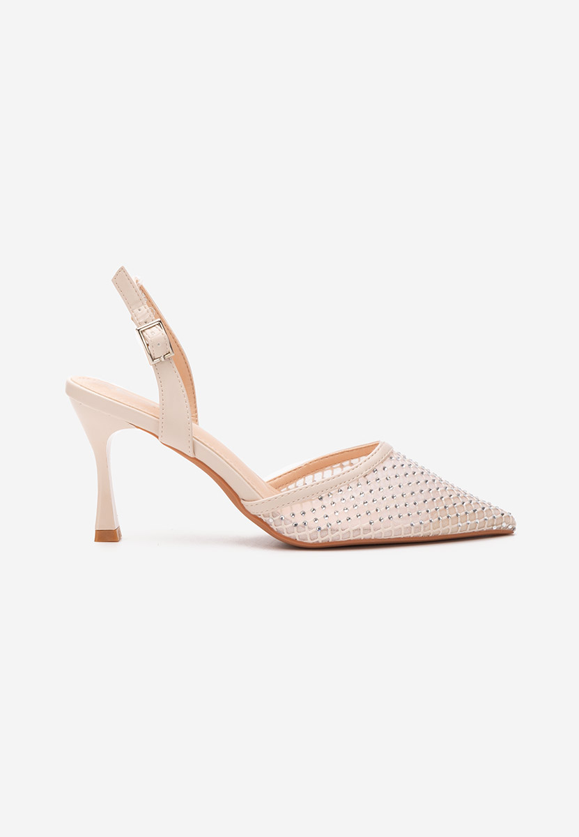 Beżowe czółenka na szpilce Kristyn