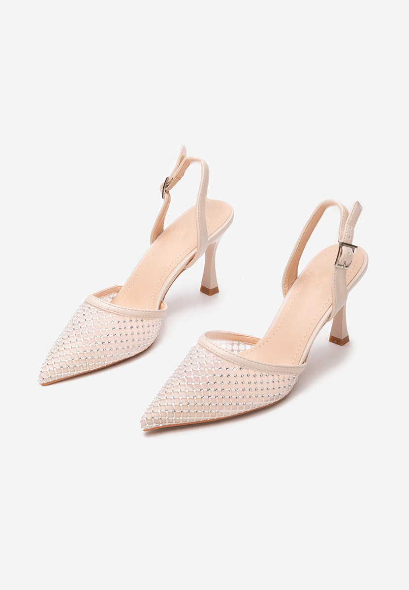 Beżowe czółenka na szpilce Kristyn