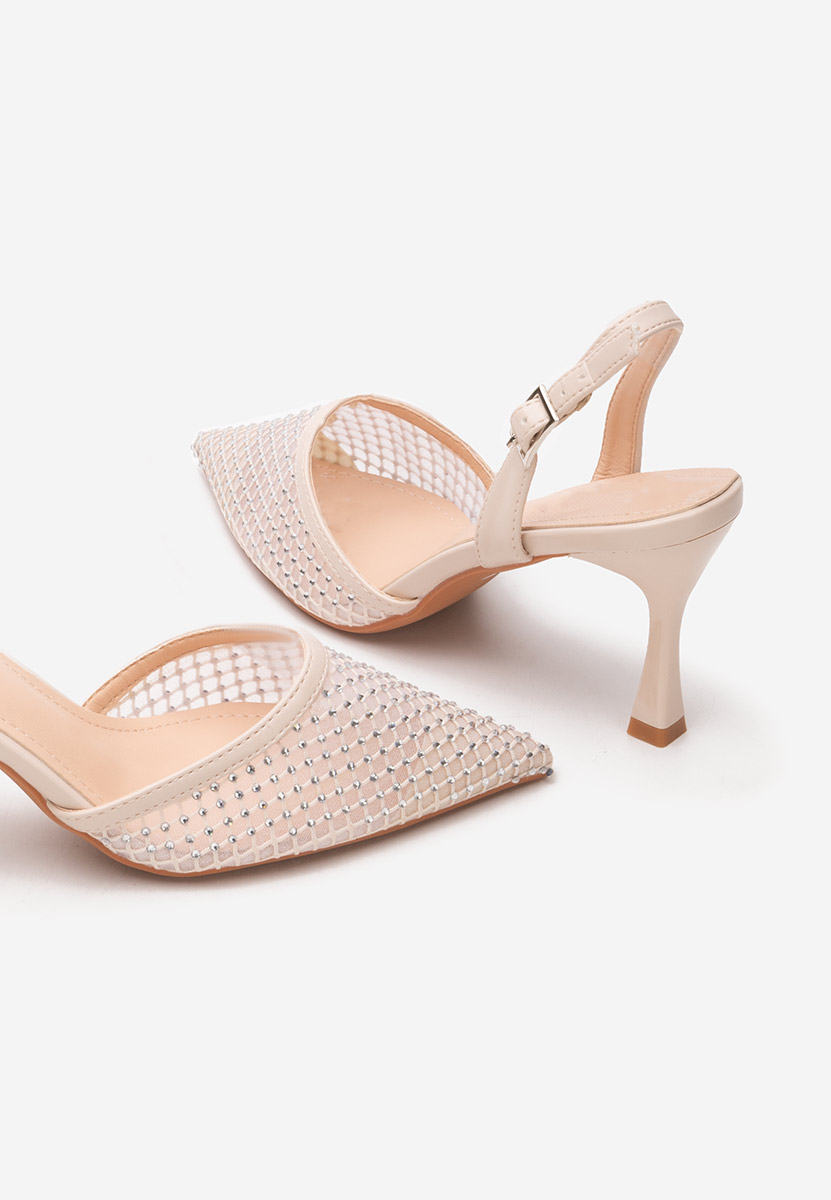 Beżowe czółenka na szpilce Kristyn