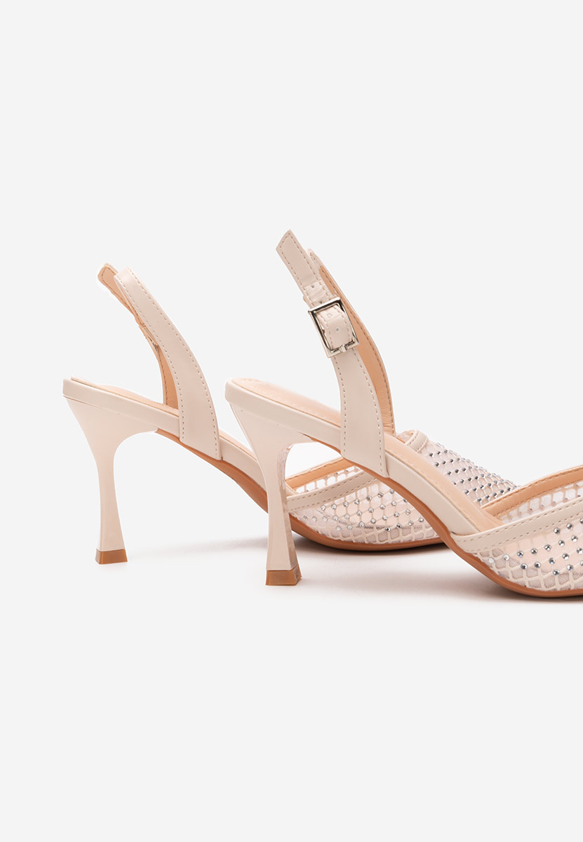 Beżowe czółenka na szpilce Kristyn