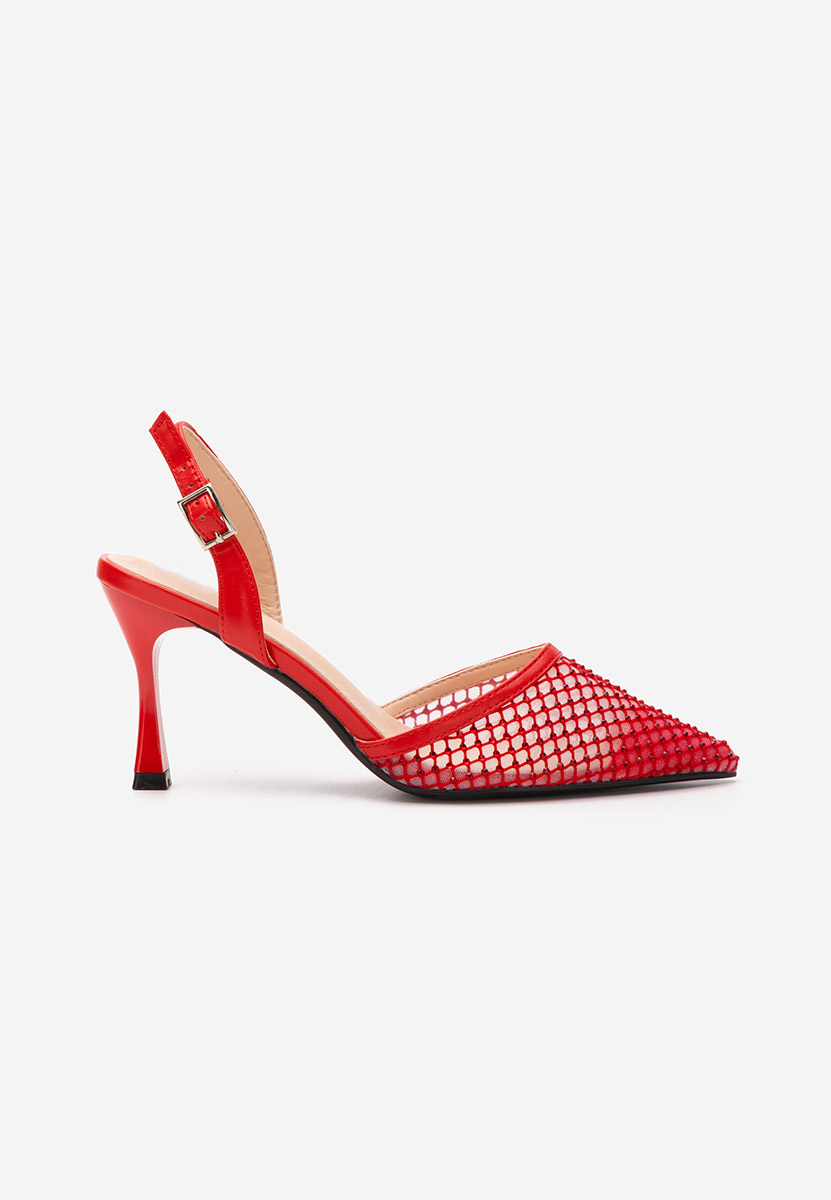 Czerwone czółenka na szpilce Kristyn