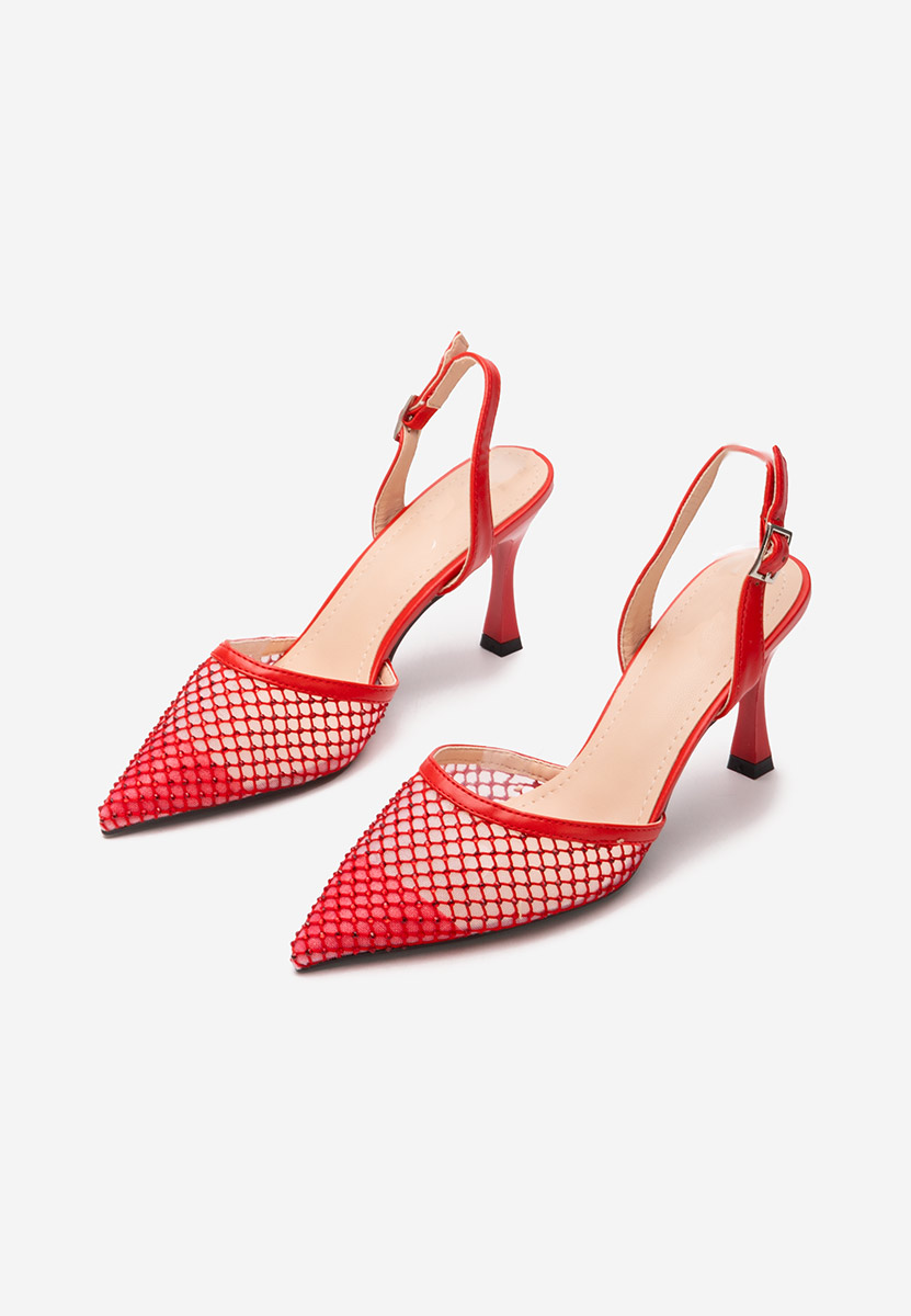 Czerwone czółenka na szpilce Kristyn