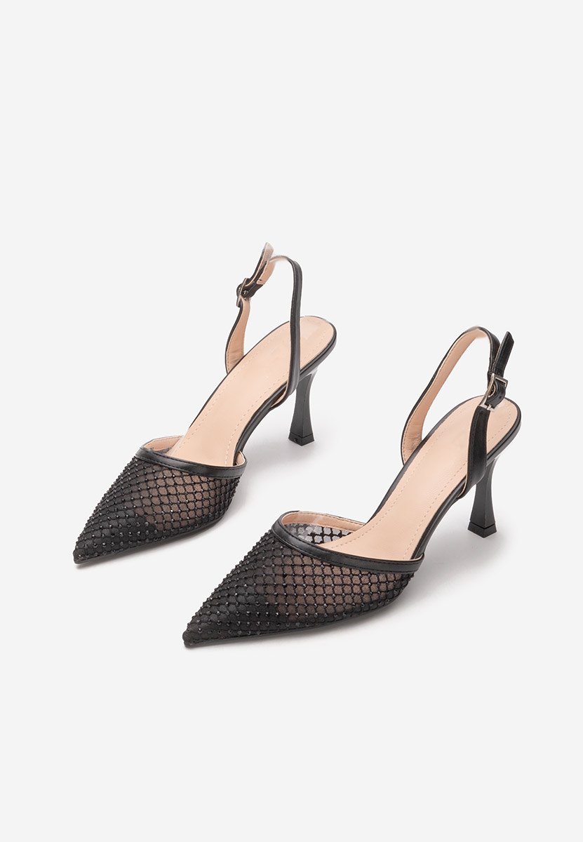 Czarne czółenka na szpilce Kristyn