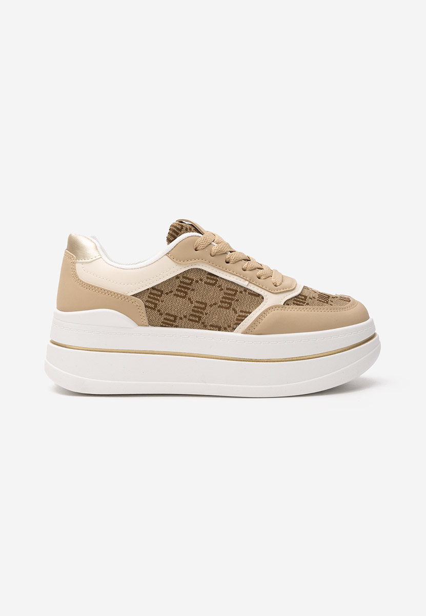 Brązowe sneakersy na platformie Elouisa
