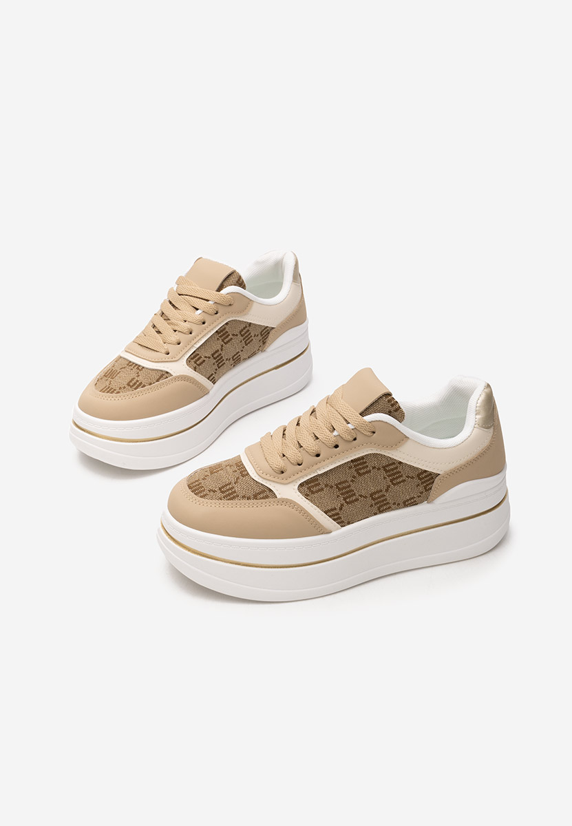 Brązowe sneakersy na platformie Elouisa