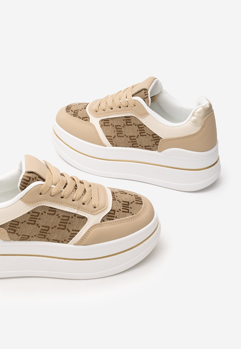 Brązowe sneakersy na platformie Elouisa