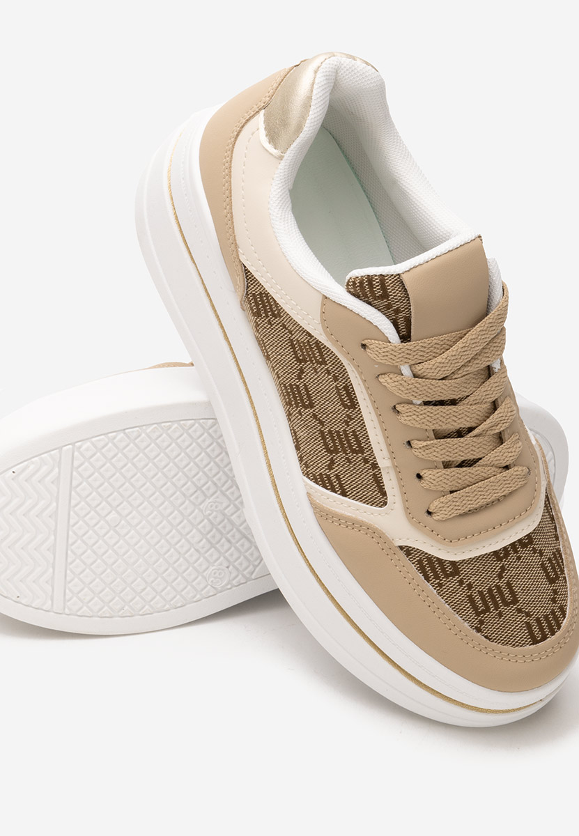 Brązowe sneakersy na platformie Elouisa