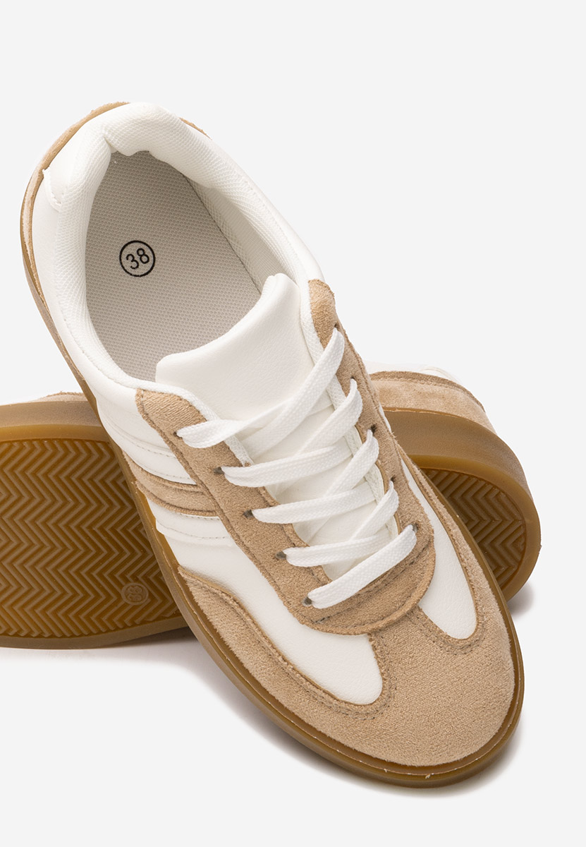 Beżowe sneakersy damskie Christiana