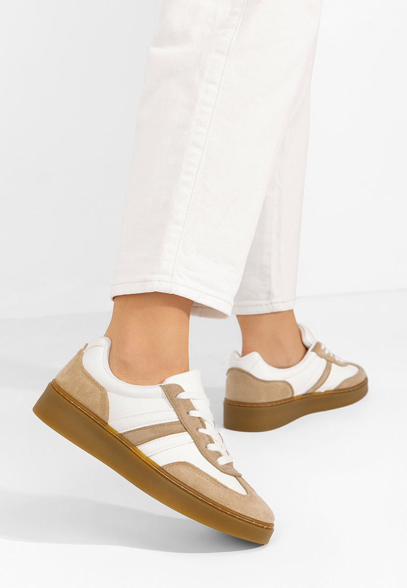 Beżowe sneakersy damskie Christiana
