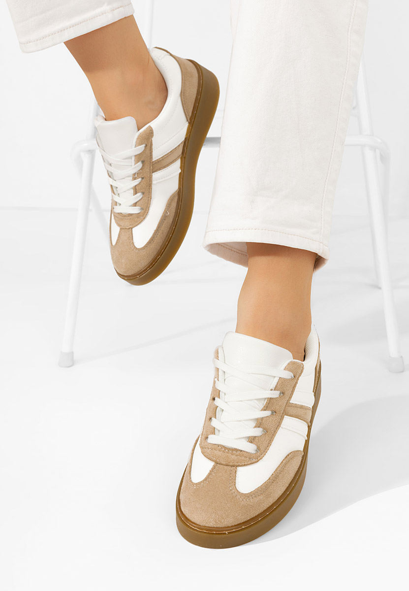 Beżowe sneakersy damskie Christiana