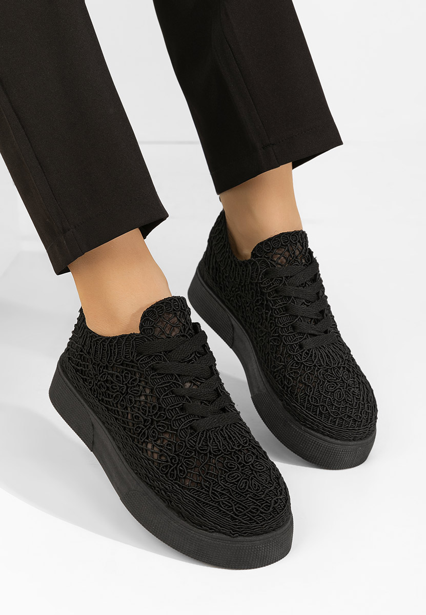 Czarne trampki damskie Patrica