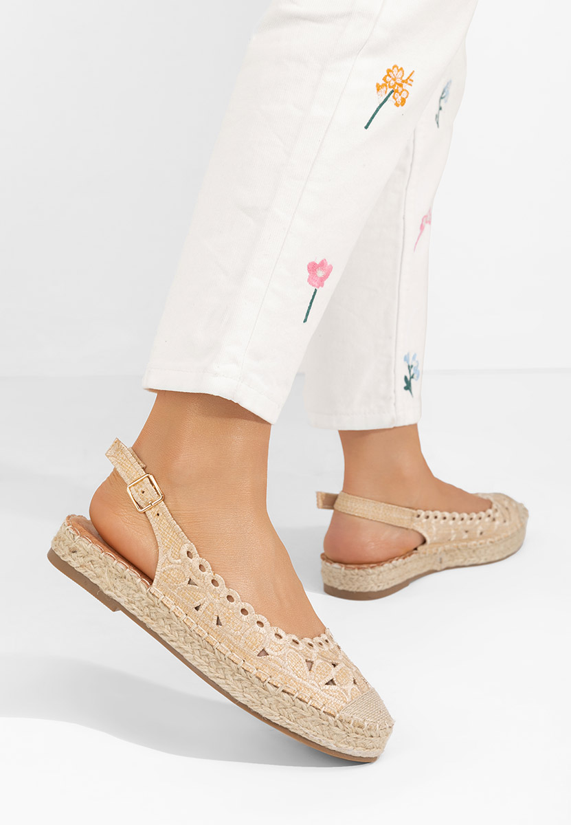 Beżowe espadryle damskie Latoria V2