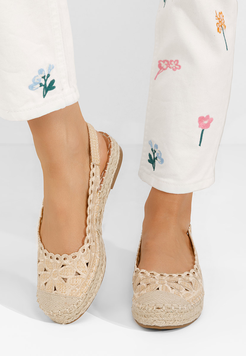 Beżowe espadryle damskie Latoria V2