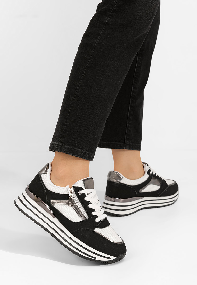 Czarne sneakersy damskie Roxanna