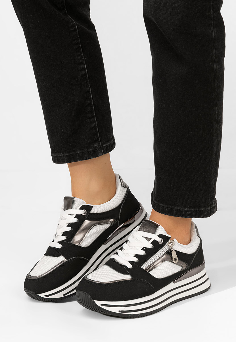 Czarne sneakersy damskie Roxanna