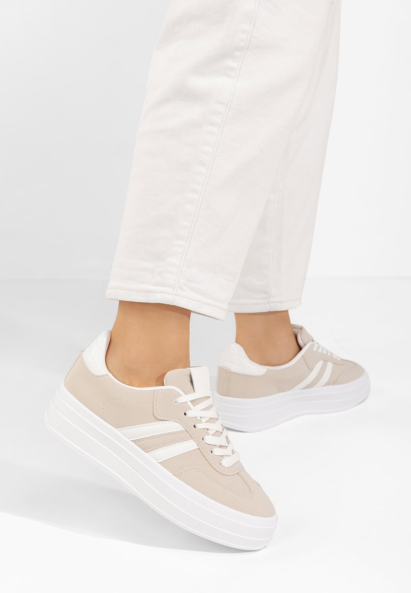 Beżowe sneakersy damskie Allyna